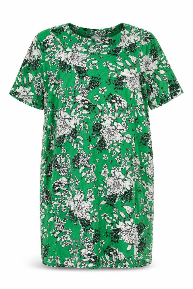Roman Green Floral Short Sleeve Women's Dress Size 10