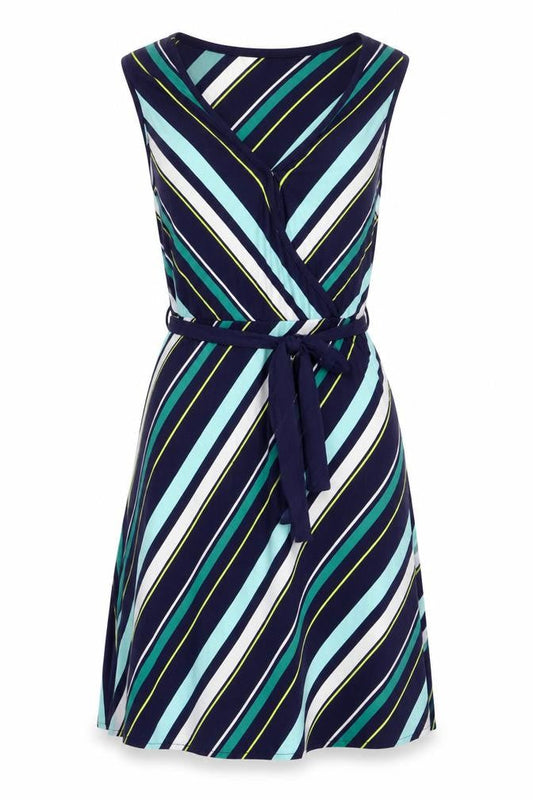 Oasis Women’s Multicoloured Striped Wrap Dress, S