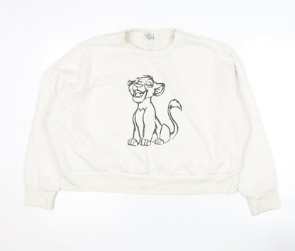 Preloved Disney The Lion King Women's Ivory Pullover Sweatshirt M - Front
