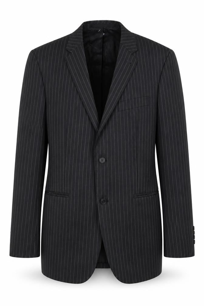 Jeff Banks Men's Black Striped Suit Jacket - Size 40