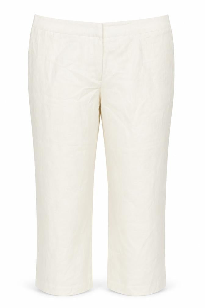 Ann Harvey Women's Ivory Linen Trousers Size 18