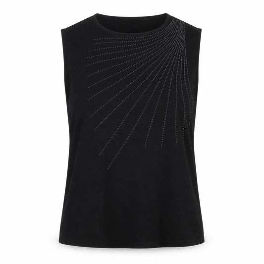 Bonmarché Women's Black Studded Tank Top L