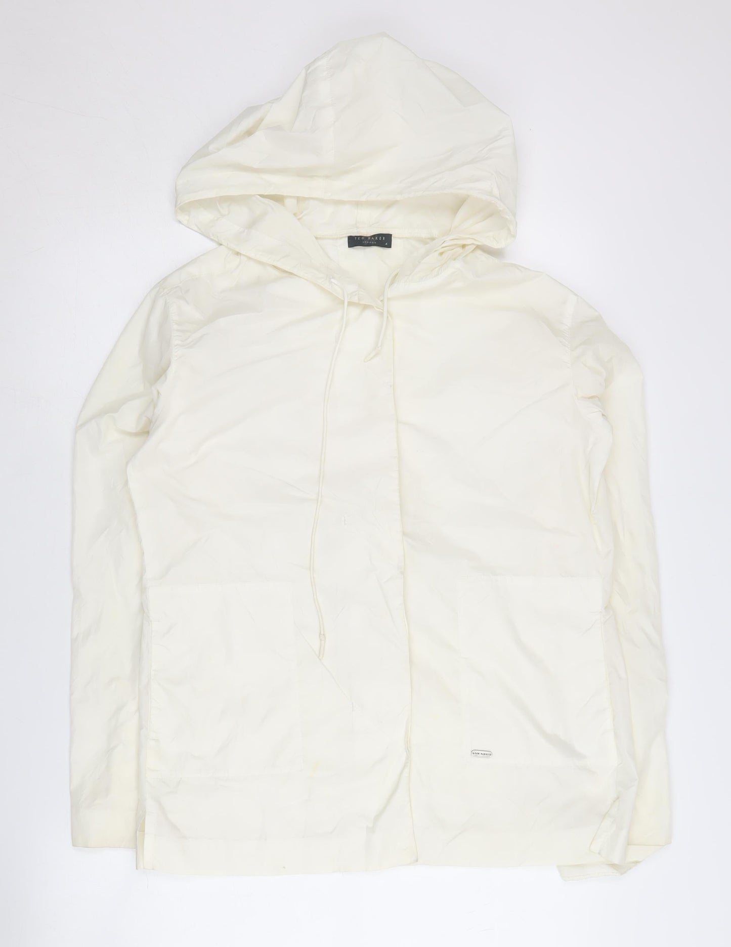 Ted Baker Women's Ivory Hooded Jacket Size 4
