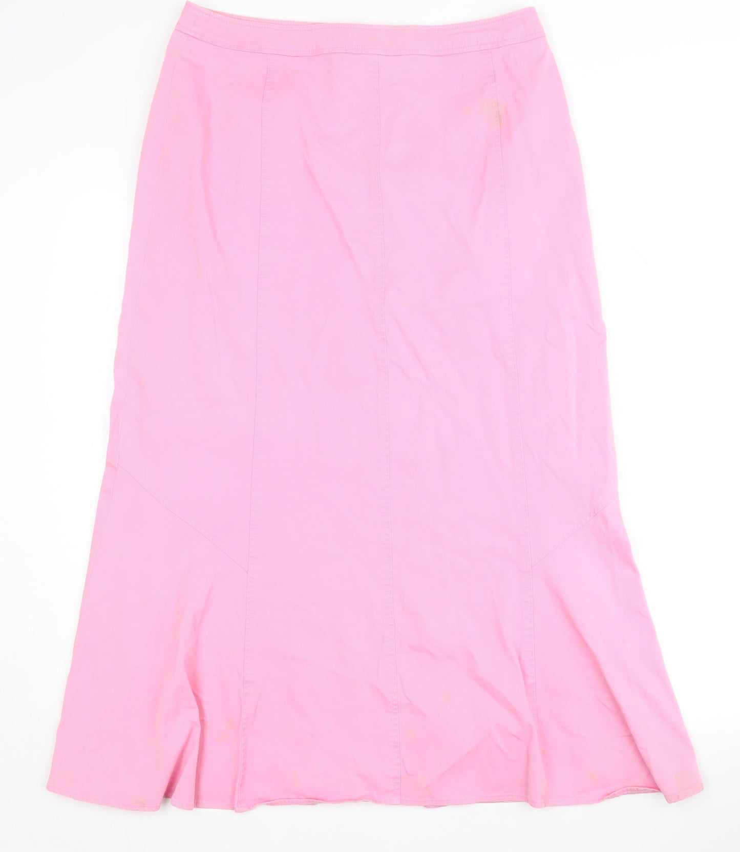Viyella Women's Pink Midi Flare Skirt Size 12