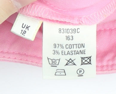 Viyella Women's Pink Midi Flare Skirt Size 12