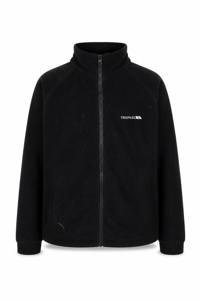 Trespass Boys Black Fleece Jacket 11 Years Full Zip