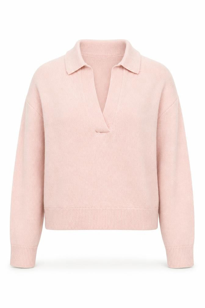 Jaeger Pink V-Neck Women's Jumper - Size S