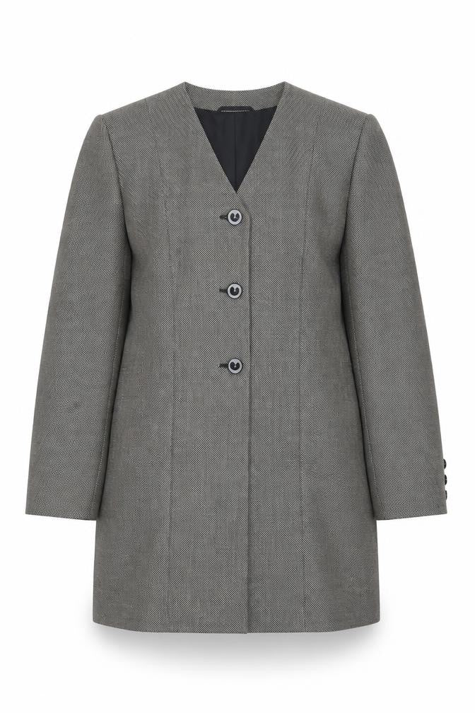 Viyella Women's Grey Long Blazer UK 12