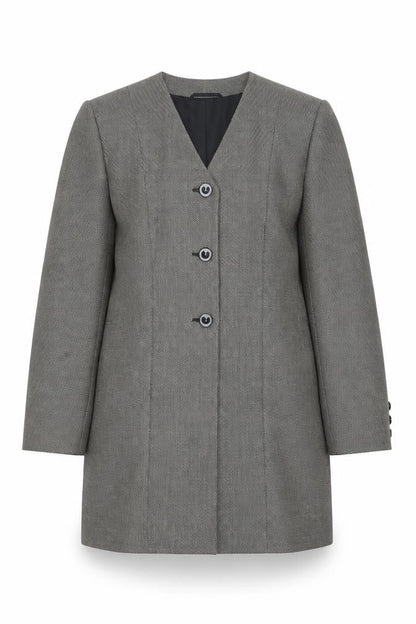 Viyella Women's Grey Long Blazer UK 12