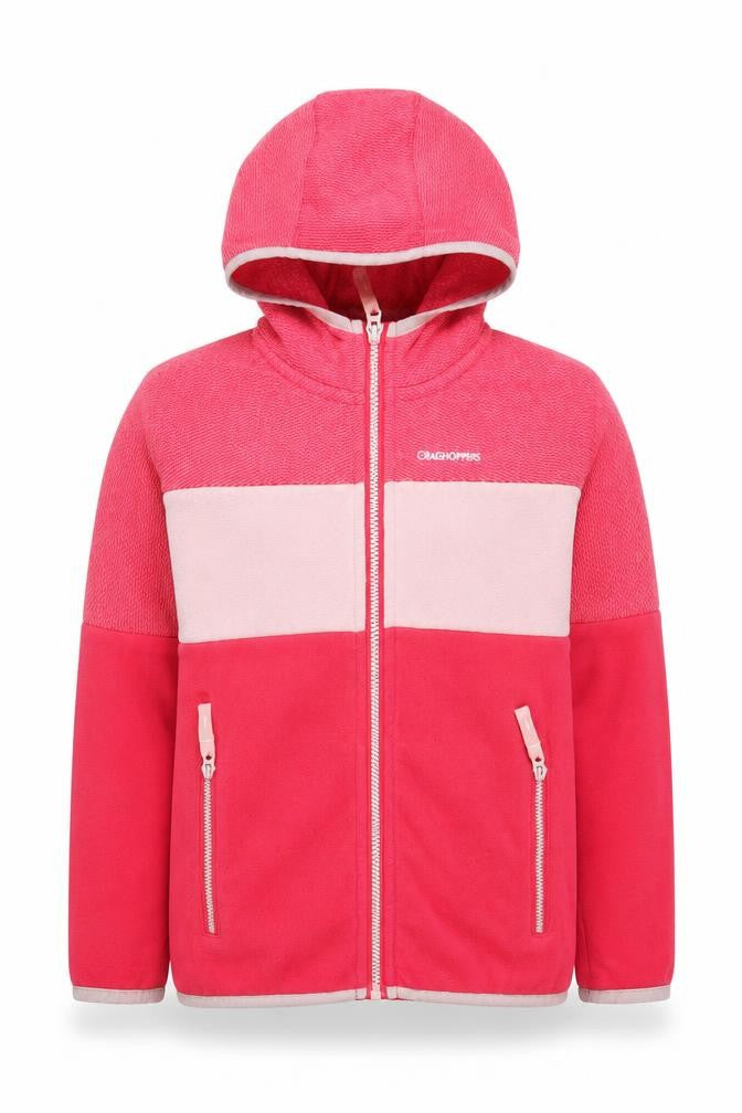 Craghoppers Girls Pink Colourblock Fleece Jacket 7-8 Years