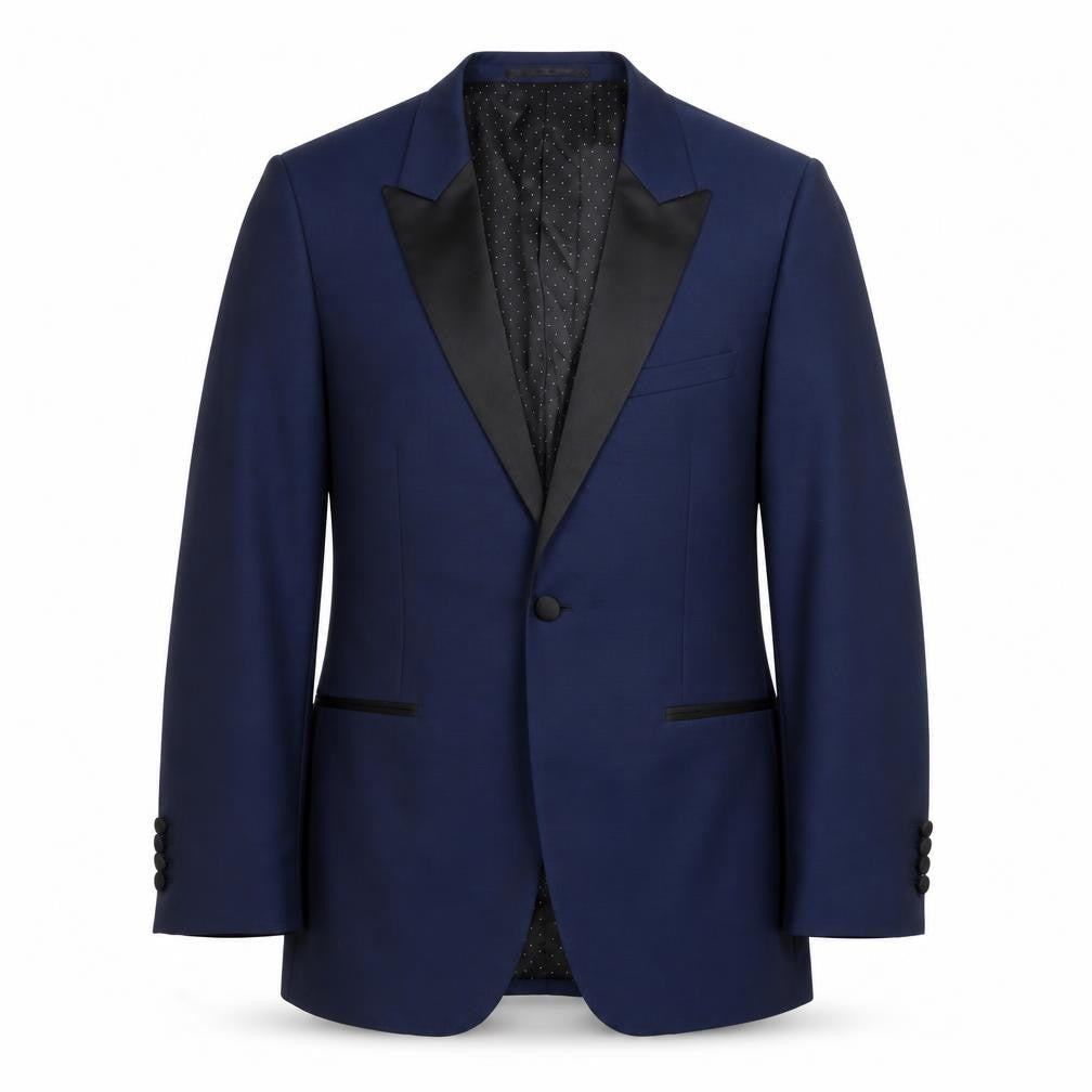 Moss 1851 Men's Blue Blazer 40 Shawl Lapel Formal