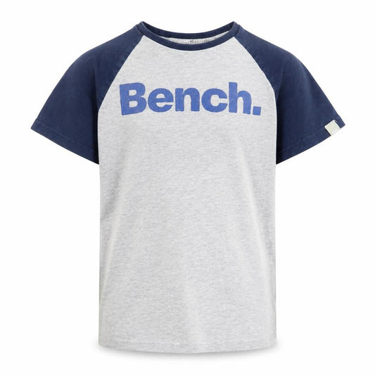 Bench Boys Crew Neck Blue and Grey T-Shirt Size 7-8 Years