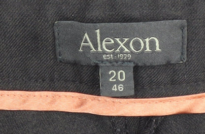 Alexon Women's Black Trousers, Size 20, Regular Fit