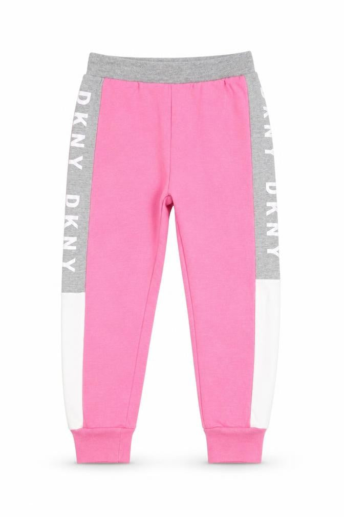 DKNY Girls Pink Jogger Trousers, Size 5, Elastic Waist