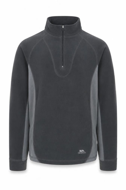 Trespass Men's Black Pullover Sweatshirt, Size S, 1/4 Zip