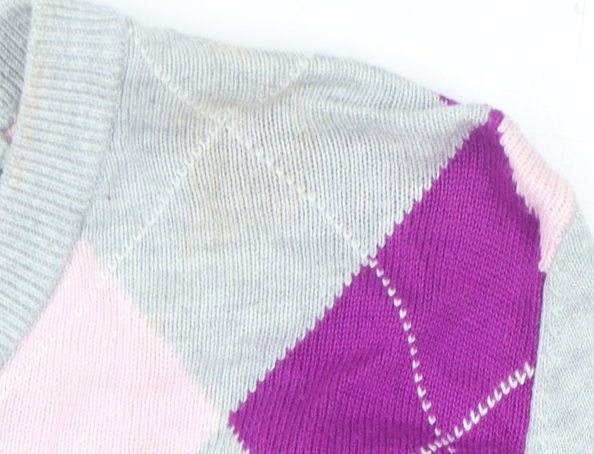 Slazenger Women's Multicoloured V-Neck Jumper Size 8