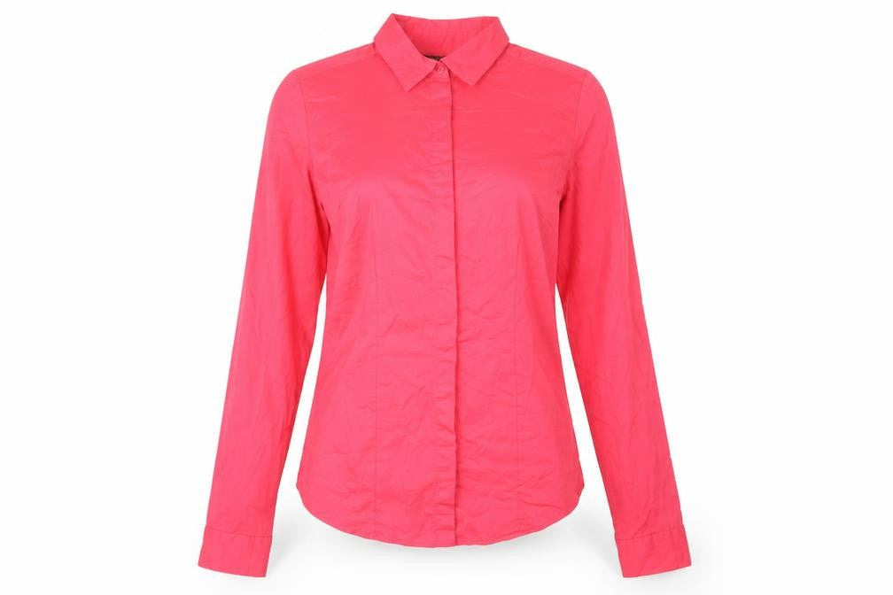 Long Tall Sally Women's Red Button-Up Shirt Size 10