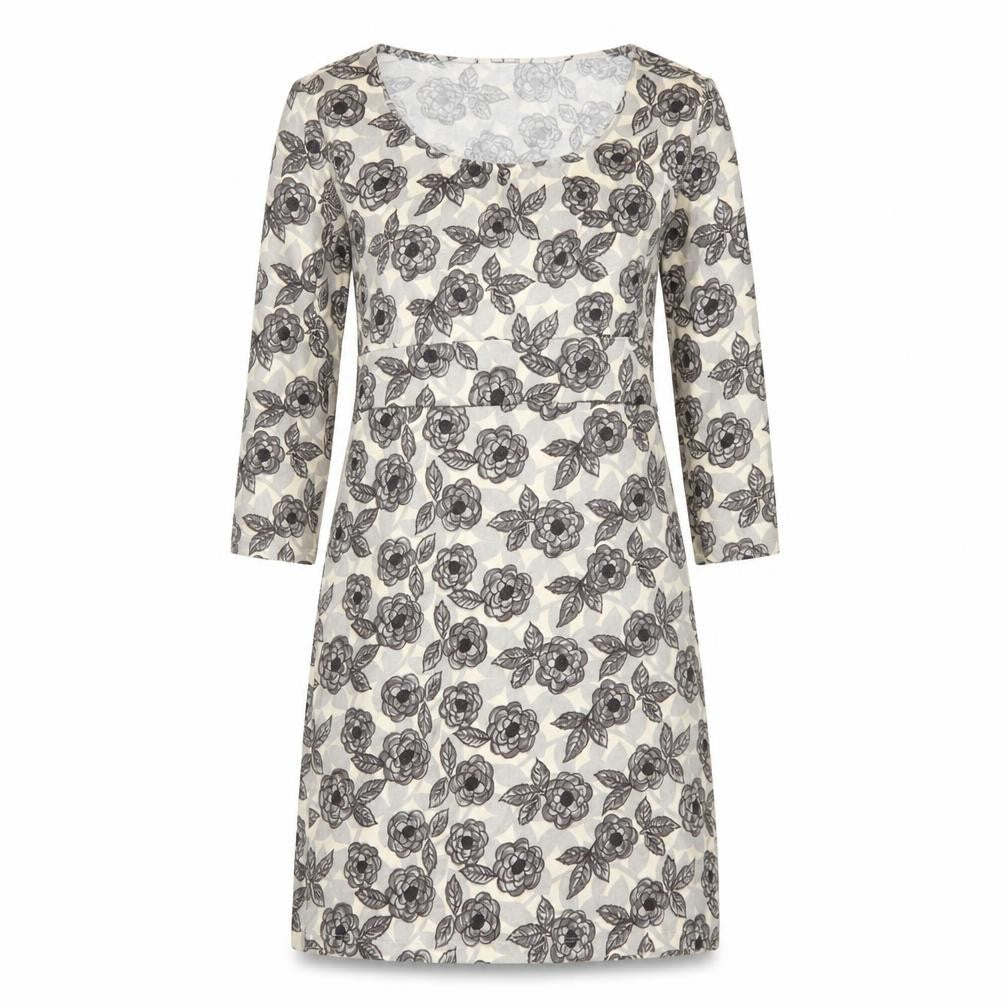 Boden Women's Multicoloured Floral Dress, Size 6, 3/4 Sleeve