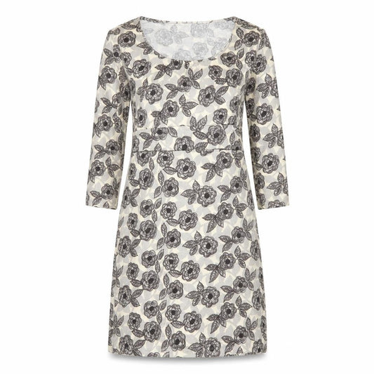 Boden Women's Multicoloured Floral Dress, Size 6, 3/4 Sleeve
