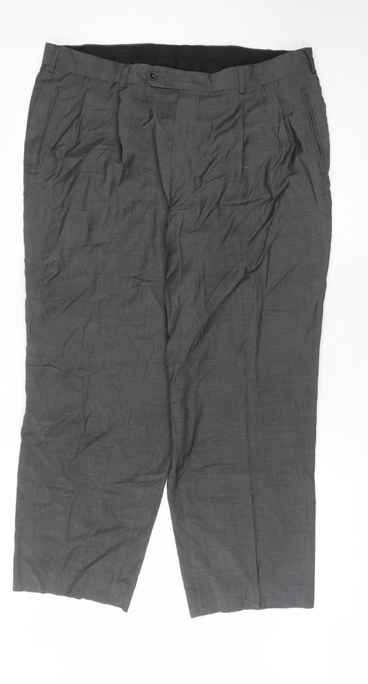 Cerruti Men's Grey Dress Pants Size 42 Wool Formal Trousers