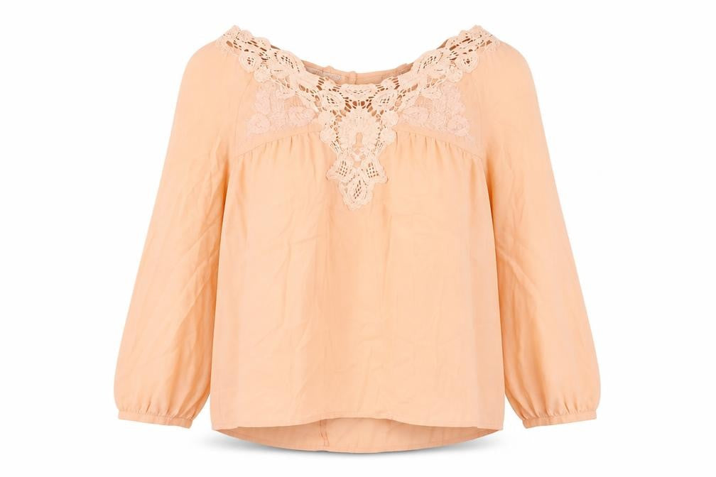 Mango Women's Peach Off Shoulder Blouse Size 12