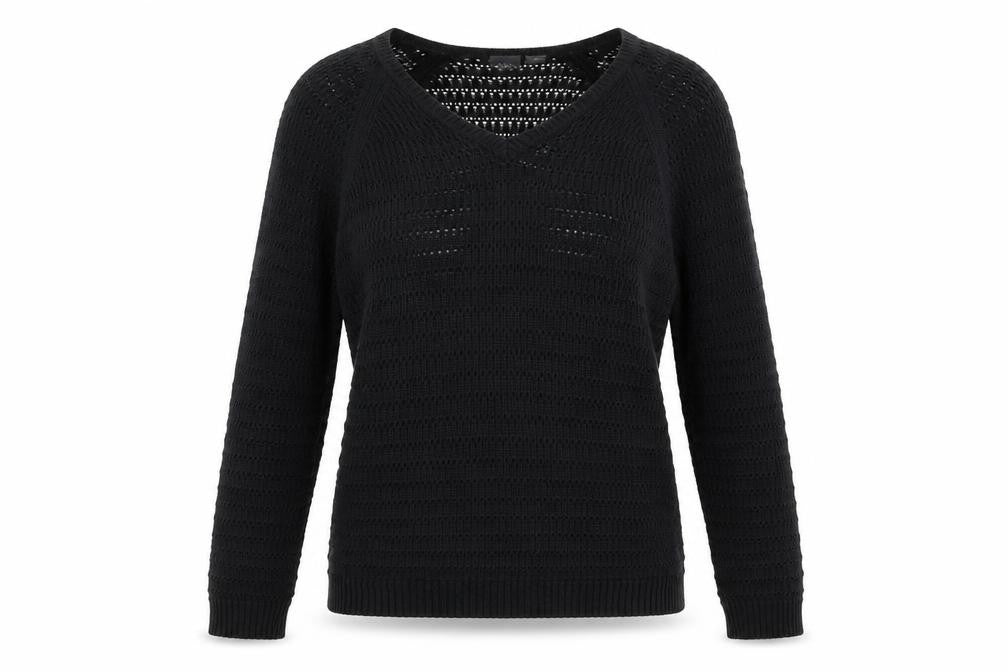 Armani Exchange Women's Black V-Neck Pullover Jumper L