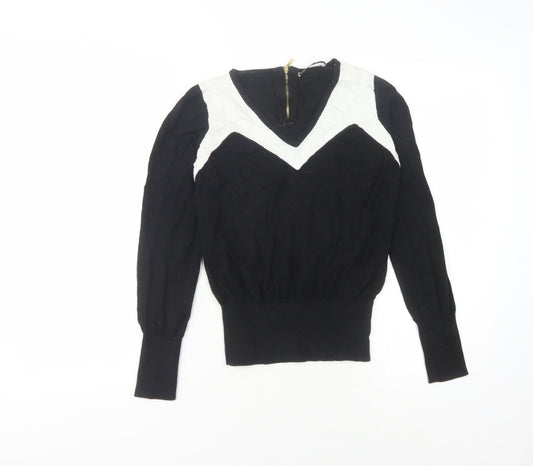 Oasis Women's Black V-Neck Pullover Jumper S