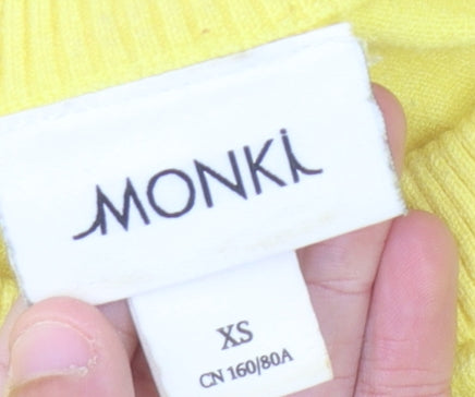 Monki Women's Yellow XS Pullover Jumper