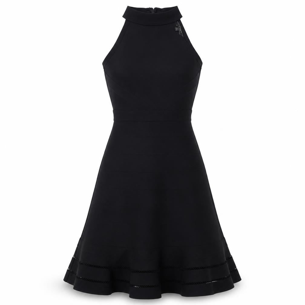 Lipsy Women's Black High Neck Dress Size 10