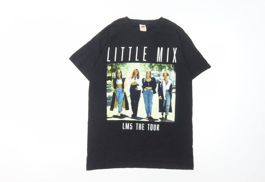 Fruit of the Loom Black T-Shirt Small, Unisex Adults, Music Tour