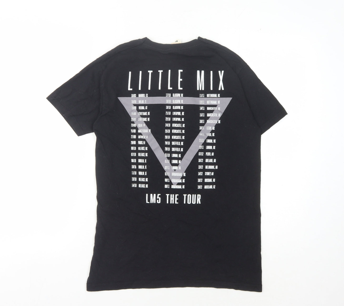 Fruit of the Loom Black T-Shirt Small, Unisex Adults, Music Tour