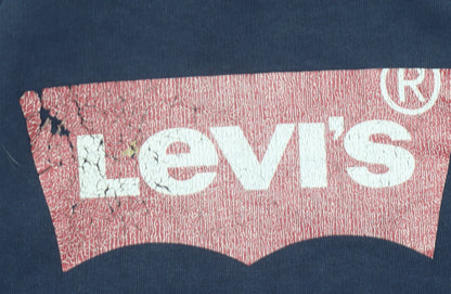 Additional view of Levi's boys’ blue pullover hoodie - 16 years, graphic logo