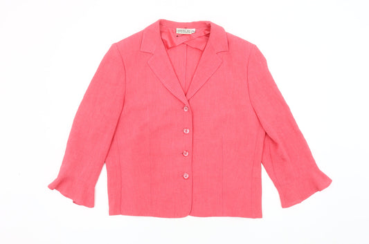 Gold Pink Women's Suit Jacket Size 14