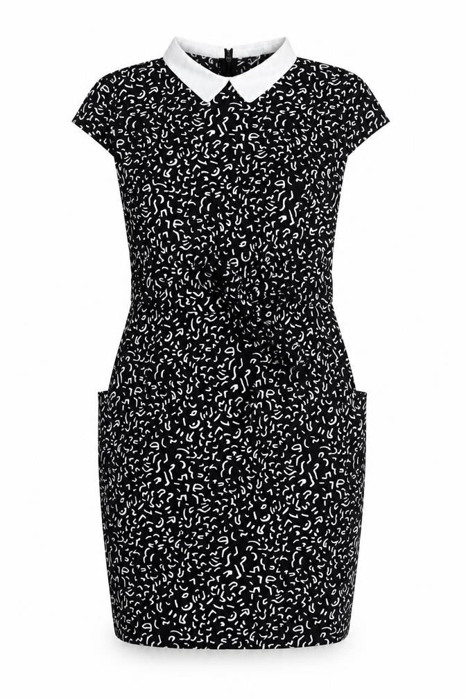 Blue Vanilla Women's Black Collared Dress Size 16