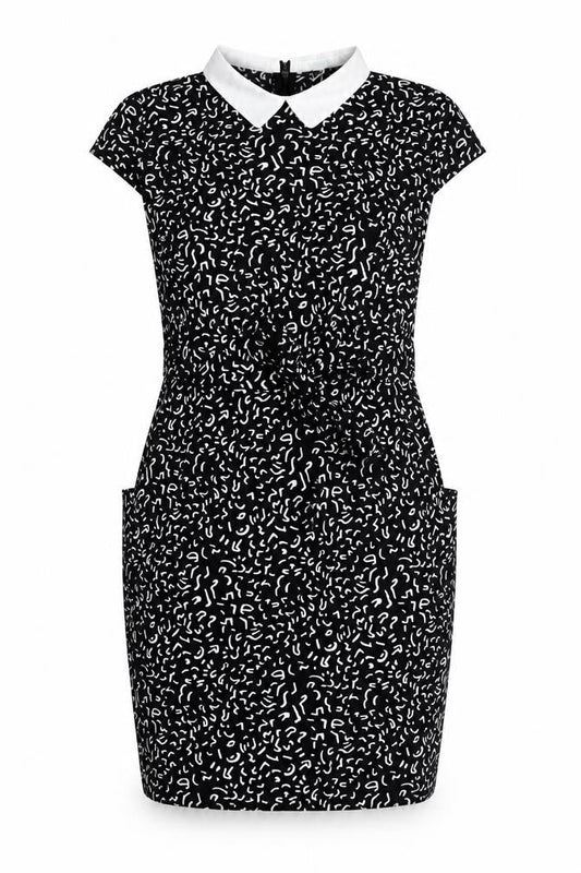 Blue Vanilla Women's Black Collared Dress Size 16