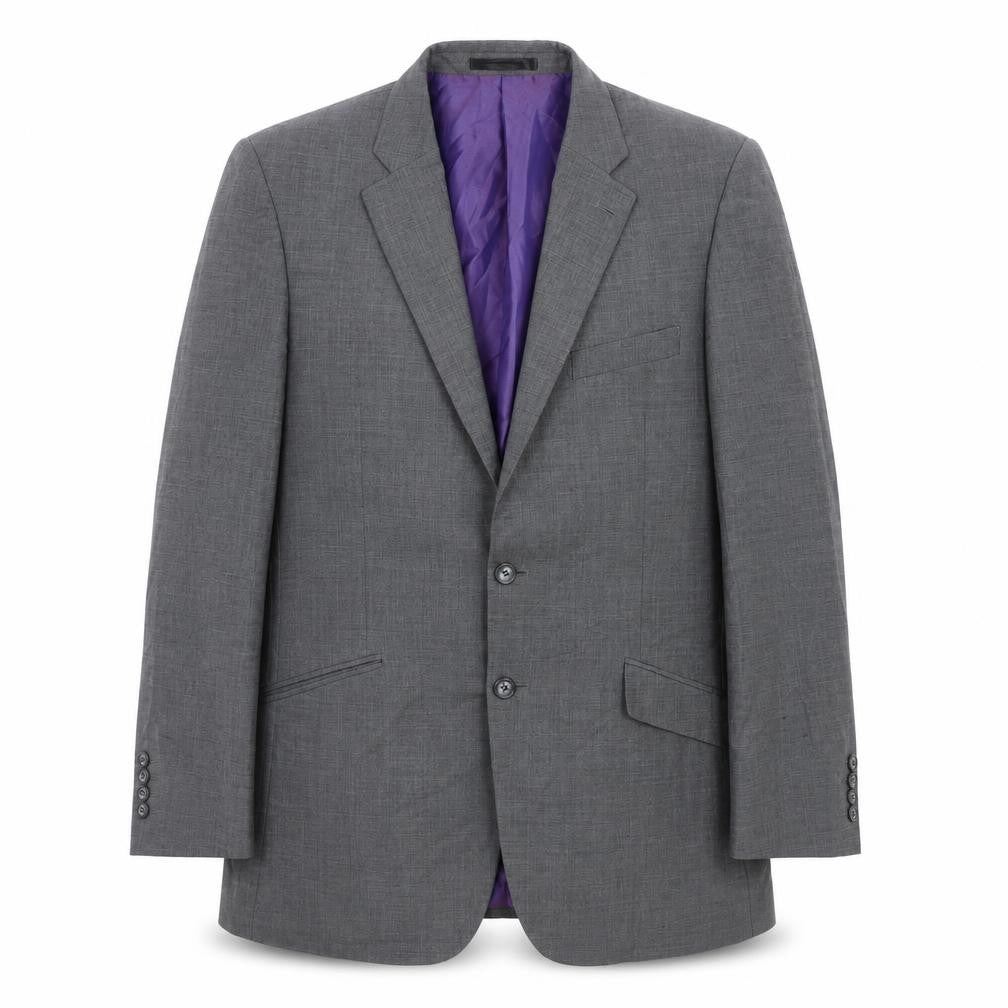Brook Taverner Men's Grey Blazer, Size 40R, Formal Single-Breasted