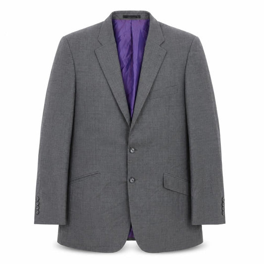 Brook Taverner Men's Grey Blazer, Size 40R, Formal Single-Breasted