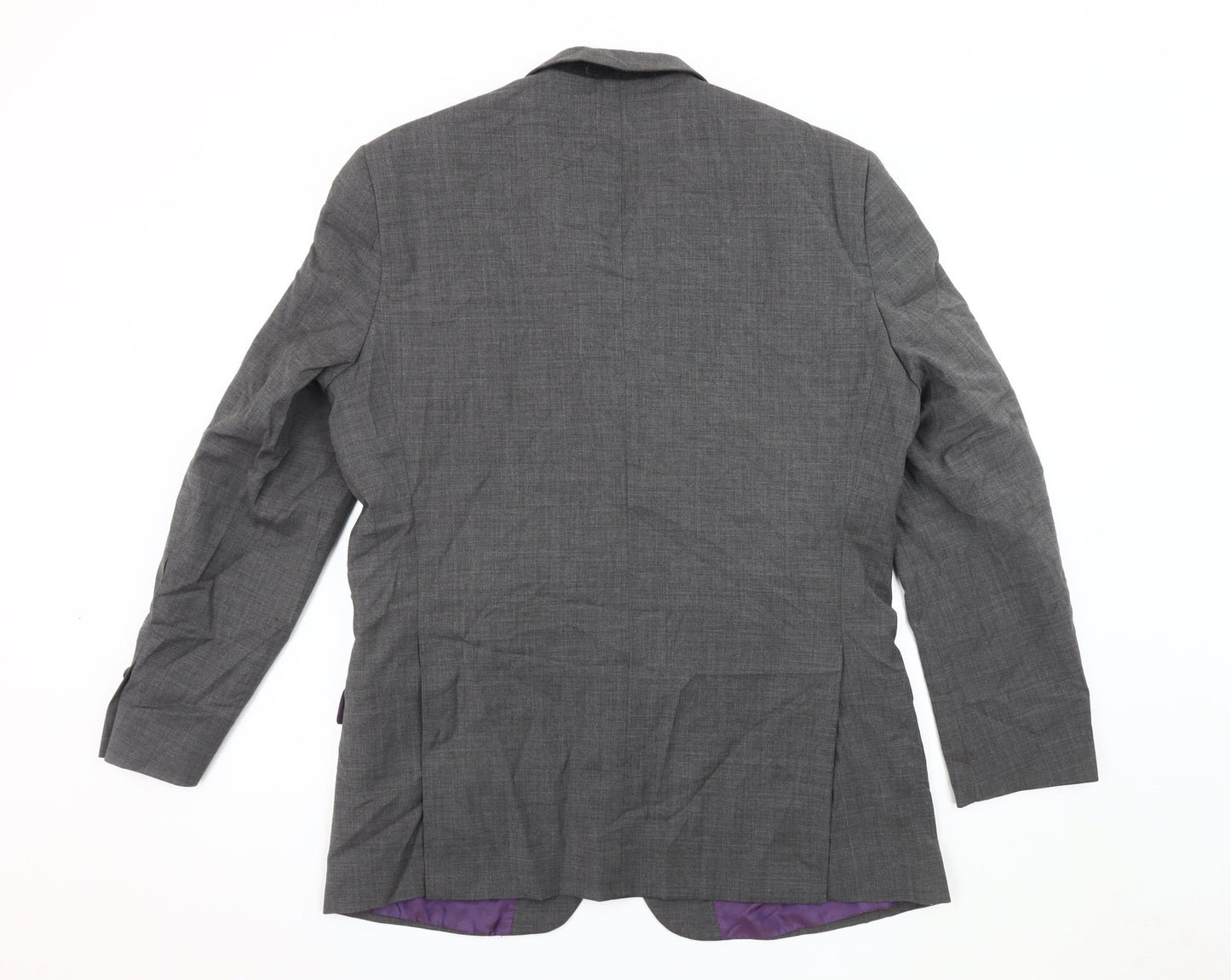 Brook Taverner Men's Grey Blazer, Size 40R, Formal Single-Breasted