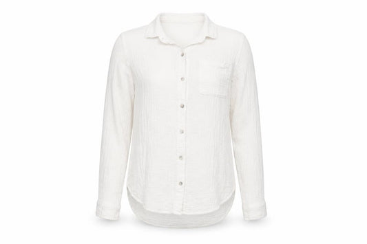 Jessica Simpson Unisex White Cotton Button-Up Shirt S