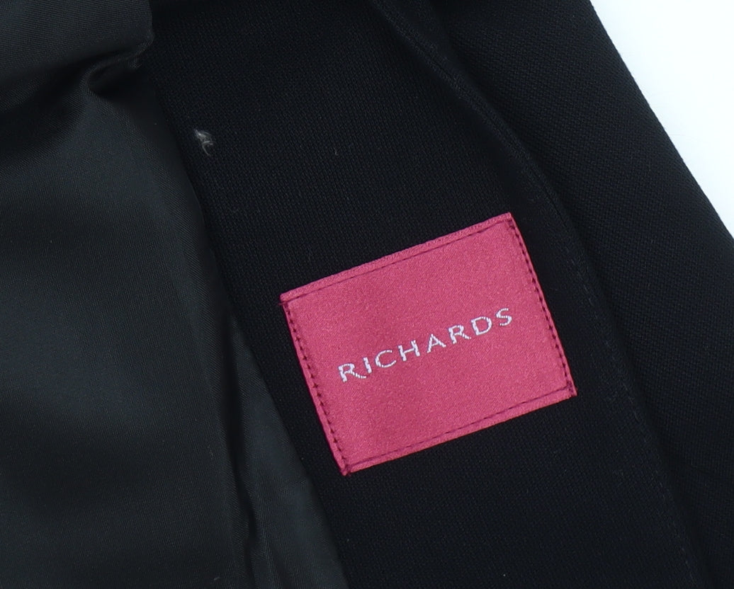 Richards Women's Black Blazer UK 12, Business, Excellent