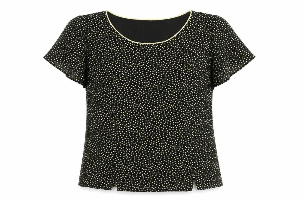 Roman Originals Women's Black Polka Dot Blouse Size 12
