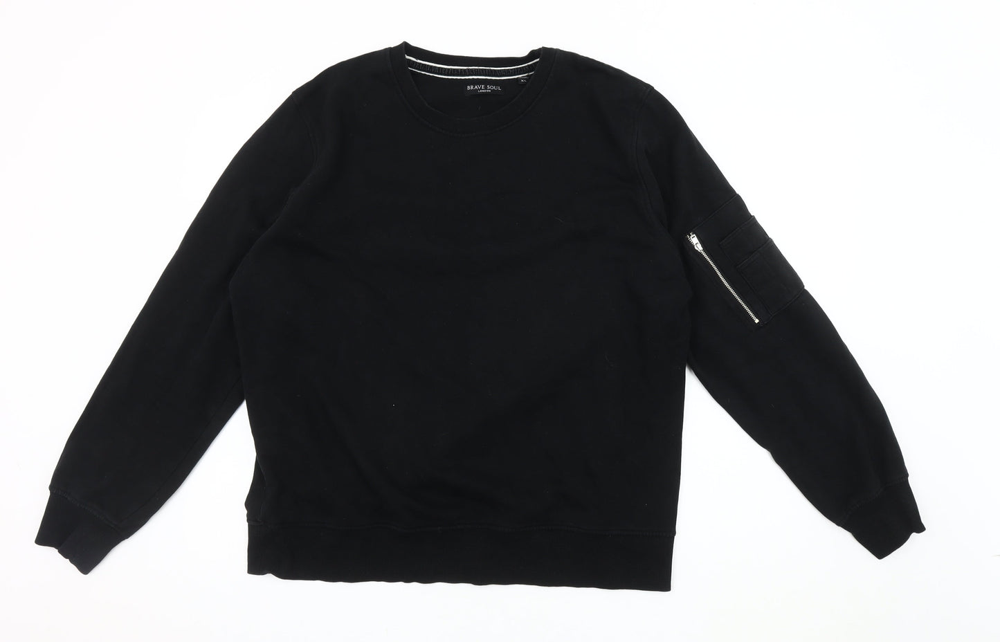 Brave Soul Men's Black XL Pullover Sweatshirt