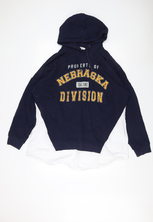 Next Men's XL Blue Pullover Hoodie - Logo Style