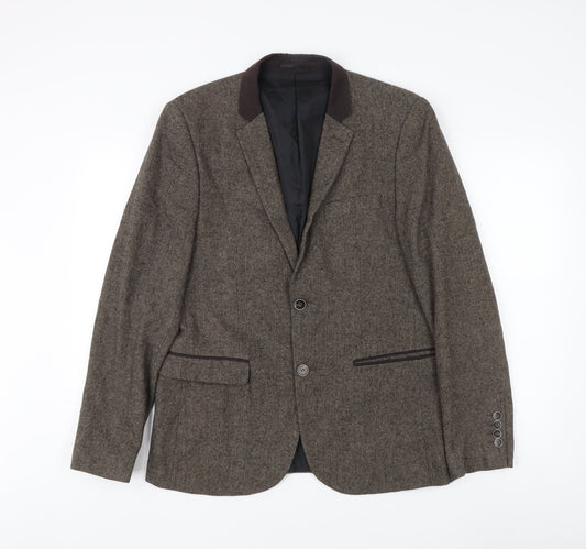 New Look Men's Brown Tweed Blazer 40R