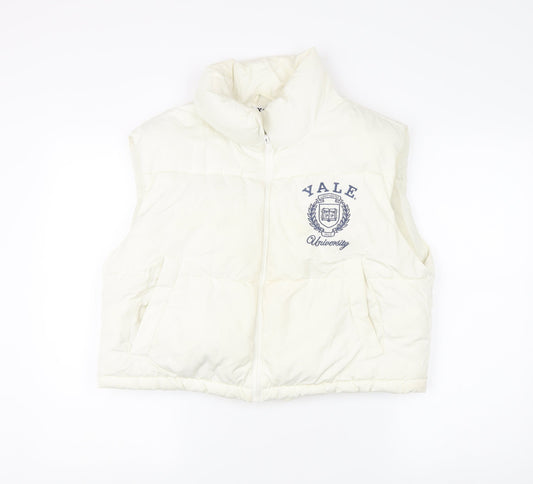 Yale University Women's White Puffer Waistcoat M