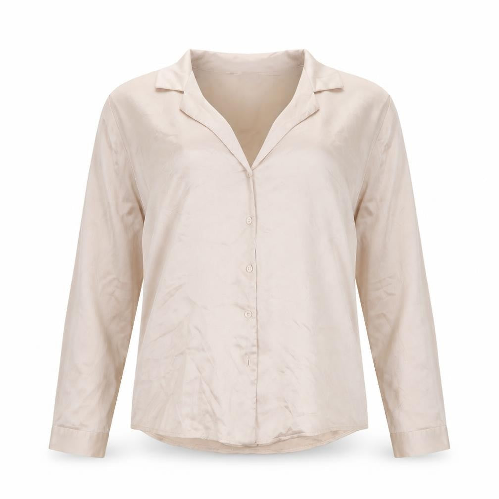 ASOS Women's Beige Blouse UK Size 8, Collared, Long Sleeve
