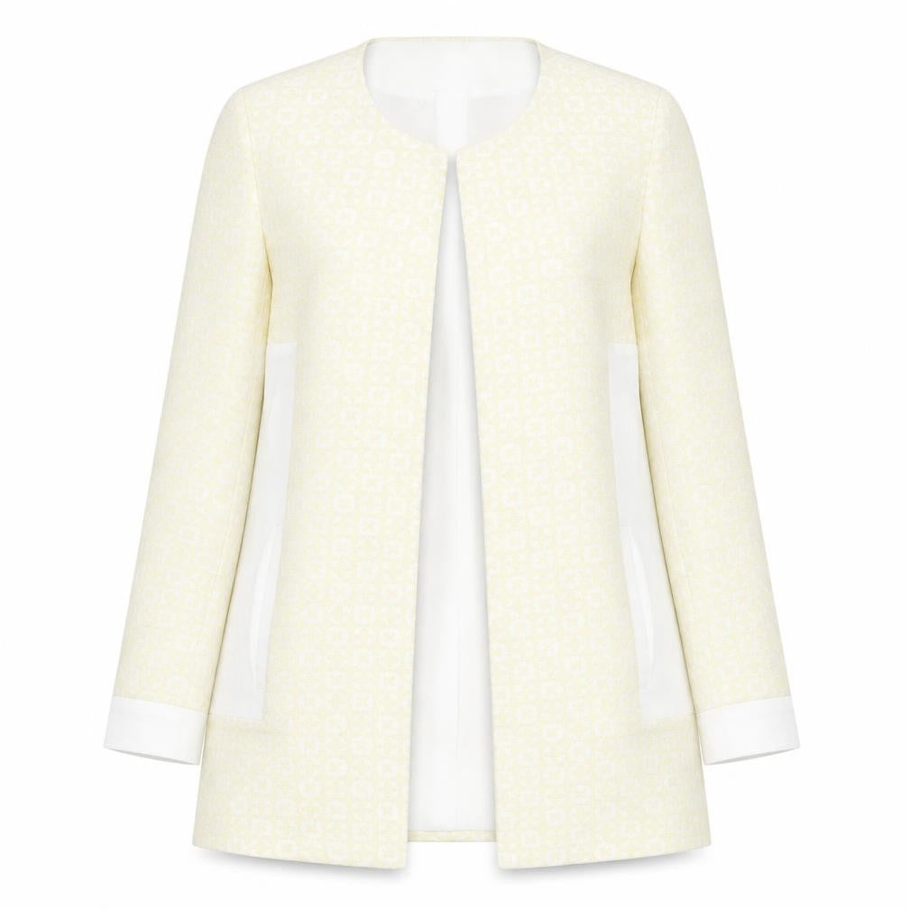 Milla Women Ivory Long Jacket Size 8