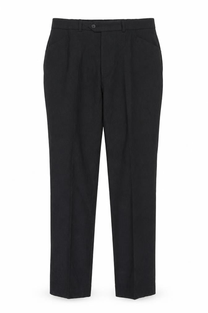Linea Men's Black 40R Regular Trousers