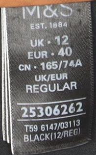 Marks and Spencer Women's Black Trousers Size 12