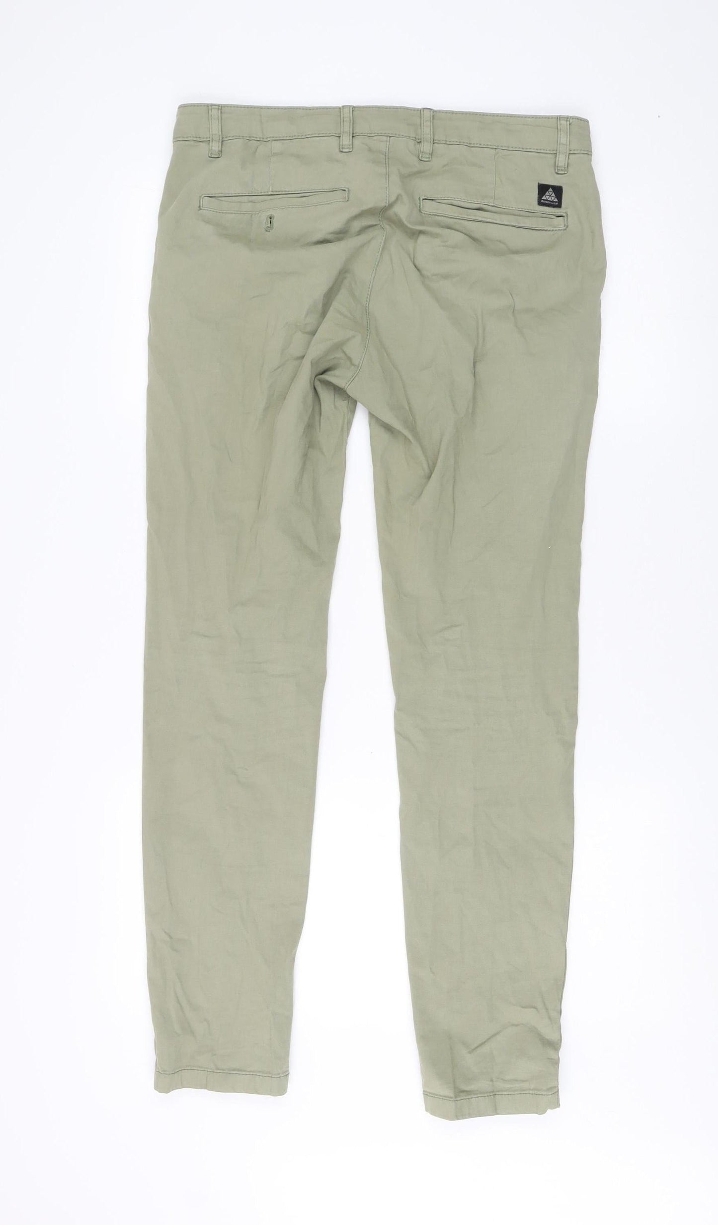 Zara Women's Green Chino Trousers Size 12